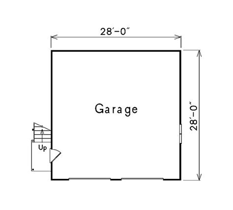 2 Car Garage Apartment With 1 Bed 1 Bath Garage Apartment Plan
