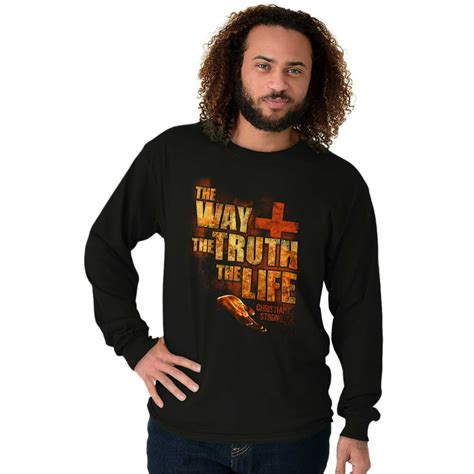 brisco brands jesus long sleeve tees shirts t shirts way truth life christian religious