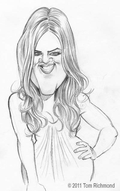 khloe kardashian caricature sketch celebrity caricatures funny caricatures