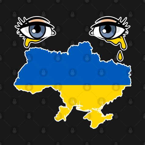 Ukraine Flag Crying Tears For Ukraine Ukraine Flag Crying Tears For