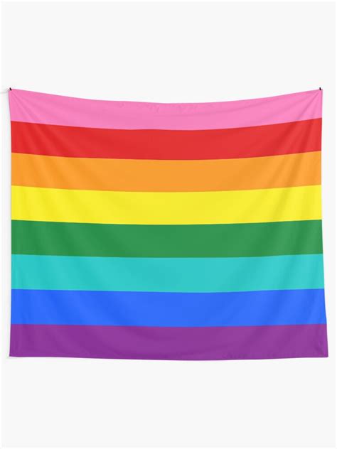 original 1978 gilbert baker 8 stripes rainbow flag lgbtq pride tapestry by priscimissy