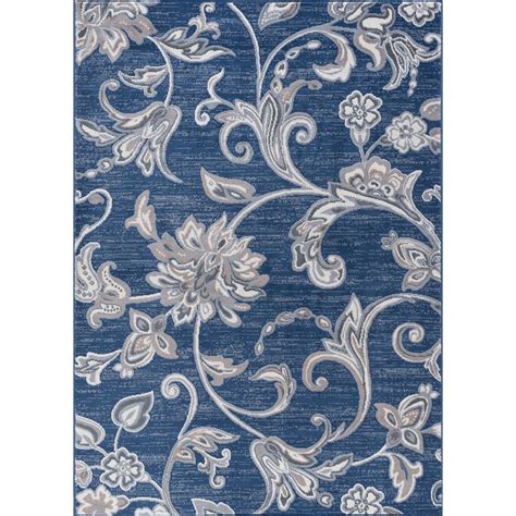 Without a pad, foot traffic will quickly diminish the ability of the fibers to spring back after being stepped on, leading to permanent flattening. Tayse Rugs Madison Navy 8 ft. x 10 ft. Area Rug-MDN3507 ...