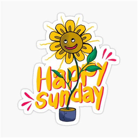 Happy Sunday Sticker For Sale By Irhasalfahad Redbubble