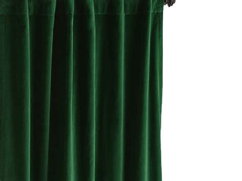 Emerald Green Velvet Curtain Drapes Cotton Velvet Curtain Panels