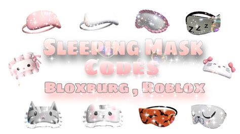 New Sleeping Mask Codes For Bloxburg And Berry Avenue Roblox