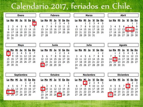 Suranonimo Calendario 2017 Feriados En Chile