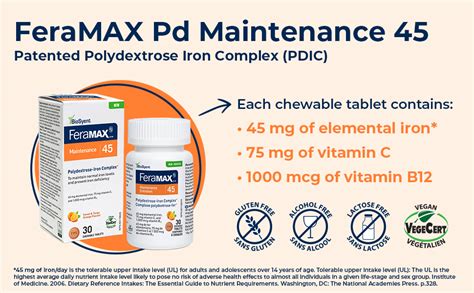 Feramax Pd Maintenance 45 Iron Supplement Great Tasting Orange Flavor Iron Supplement For