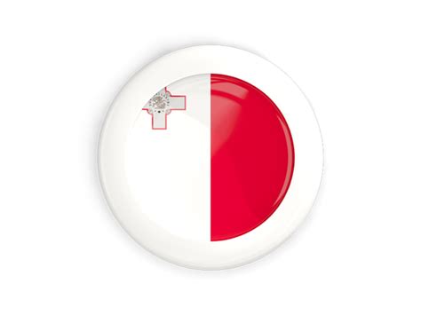 Get your malta flag in a jpg, png, gif or psd file. White framed round button. Illustration of flag of Malta