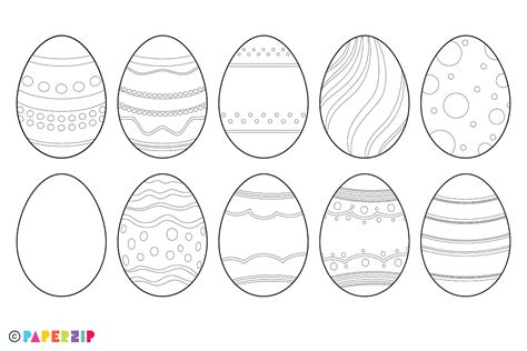 My son loves that he can doodle detailed lines but also color in larger areas quickly. Blank Easter Eggs - PAPERZIP