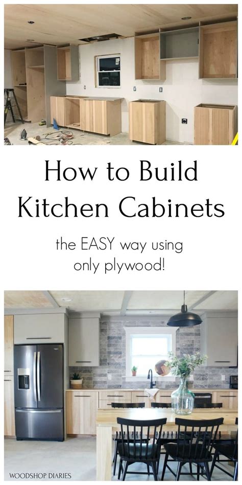 How To Build Your Own Kitchen Cabinets The Easy Way With Plywood