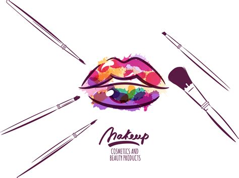 Download And Artist Makeup Illustration Lips Vector Cosmetics Clipart