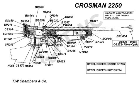 Airgun Spares Crosman 2250 Page 1 T W Chambers And Co