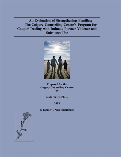 Pdf An Evaluation Of Strengthening Families The Calgary Counselling