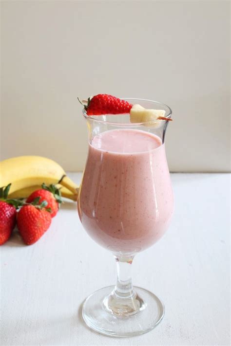 Strawberry Banana Milkshake Recipe Milkshake Recipe Without Ice Cream