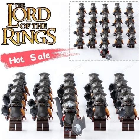 21pcs The Lord Of The Rings Minifigures Uruk Hai Mordor Orcs Army Of L