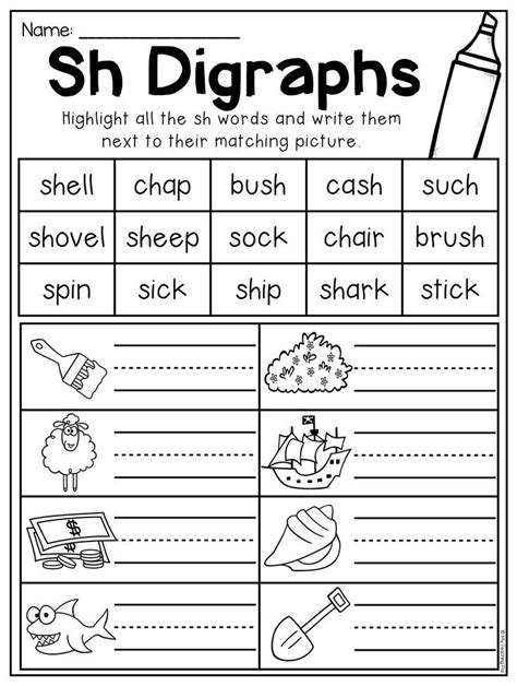 Sh Digraphs Worksheet This Packet Is Jammed Full Of Worksheets To Help