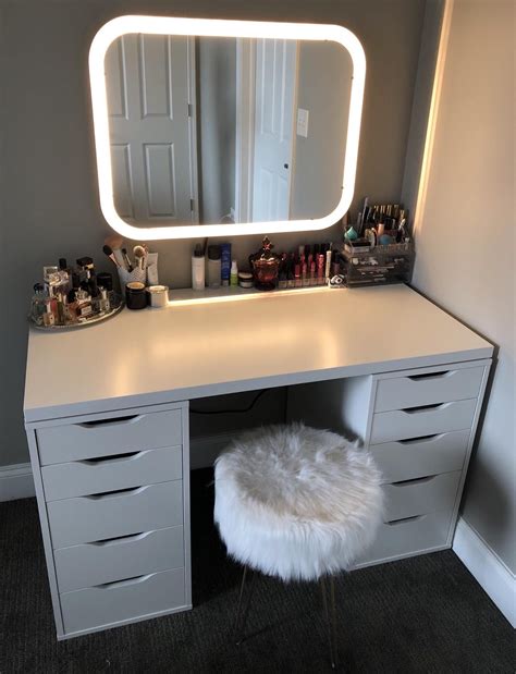Ikea life at home report 2020. My very basic IKEA vanity #makeup #beauty | Room ideas ...