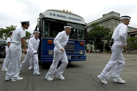 Fileus Navy 050629 N 9693m 288 Prospective Midshipmen Exit A Bus Under
