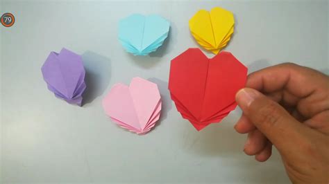 Diy Paper Heart 3d Origami Heart S Paper Heart Making Youtube