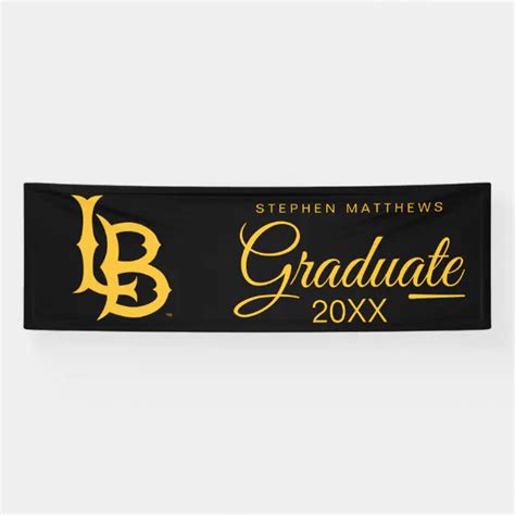 Banderoles Long Beach State Logo Graduation Zazzlefr