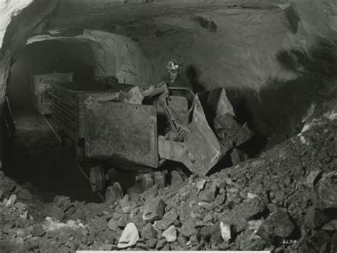 Miner Unloads Ore Car At Republic Steel Company Mine In Mineville