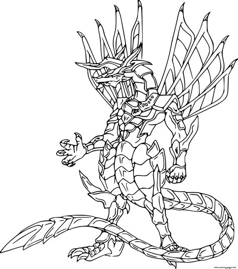 bakugan dragonoid drago pyrus coloringme xcolorings sketch coloring page