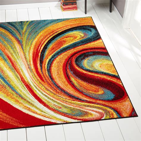 Firstly, abstract art is incredibly versatile. Swirls Twirls Multi-Color Area Rug 2x3 Abstract Carpet ...