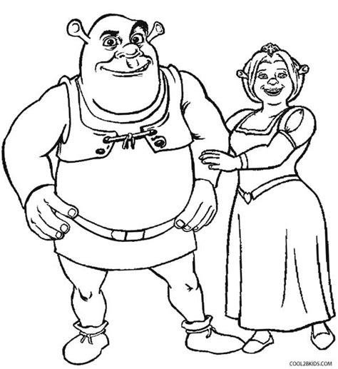 Shrek And Fiona Kissing Printable Coloring Page Porn Sex Picture