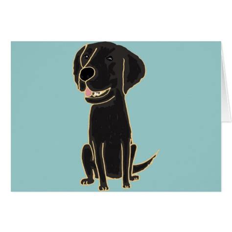 Xx Cute Black Labrador Cartoon Greeting Card Zazzle