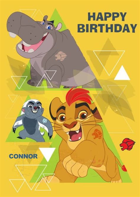 Disney The Lion King Triangular Personalised Happy Birthday Card Moonpig