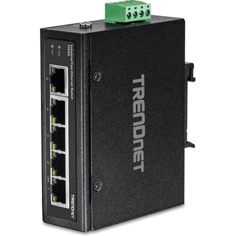 Trendnet Ti E50 5 Port Industrial Unmanaged Fast Ethernet Din Rail