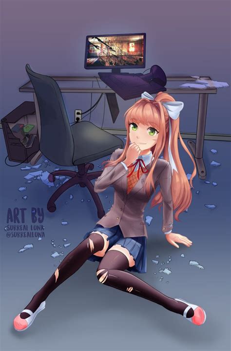 Pin By Flat To Layered On Doki Doki Literature Club Fanart With Images