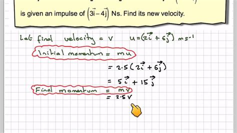 Using Impulse To Find The Final Velocity Youtube