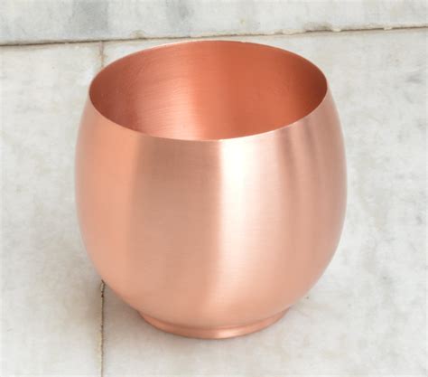 Plain Pure Copper Glass Round Use For Home Restaurant Hotel Size 8x8 Cm Id 3847964330