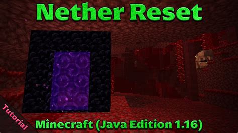 How To Reset The Nether In Minecraft 116 Java Edition 2020 Youtube