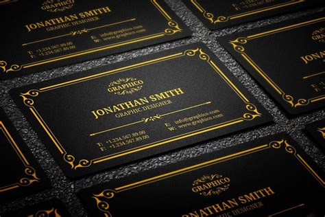 Black And Gold Business Cards T Shirtslogo And Business Card Designs