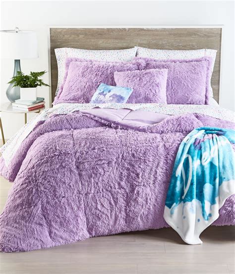 Whim By Martha Stewart Shaggy Faux Fur Fullqueen 3 Pc Comforter Set