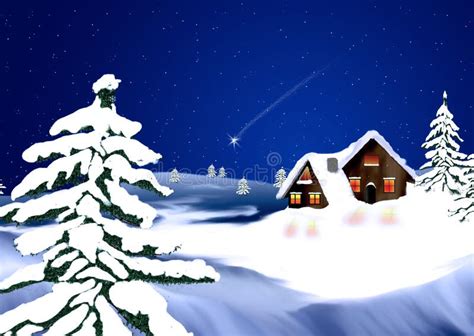 Christmas Night Stock Illustration Illustration Of Homes 7291487