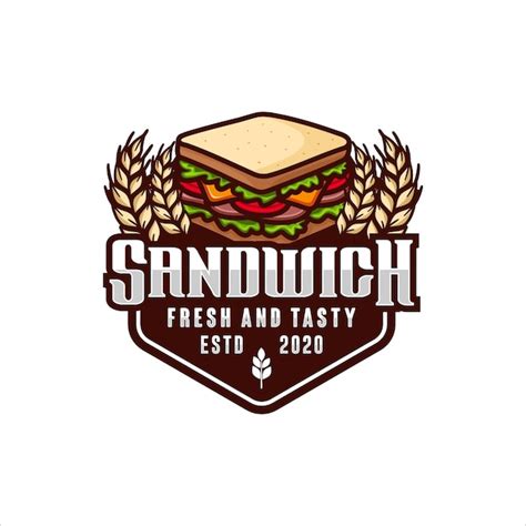 Premium Vector Sandwich Fresh And Tasty Vector Design Logo
