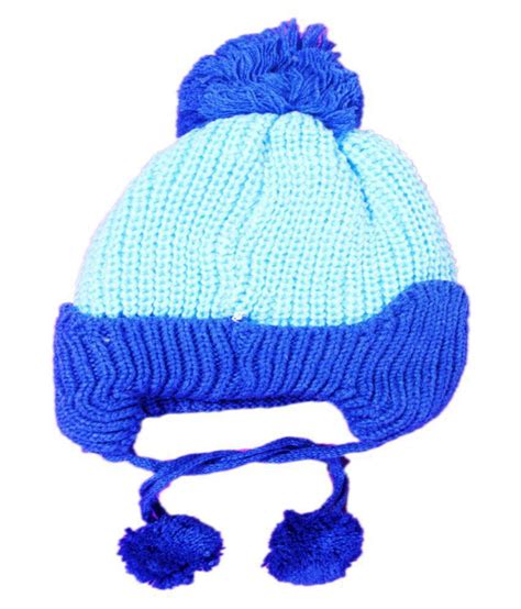 Kids Stylish Winter Cap Woollen Cap Blue Buy Online At Low Price In