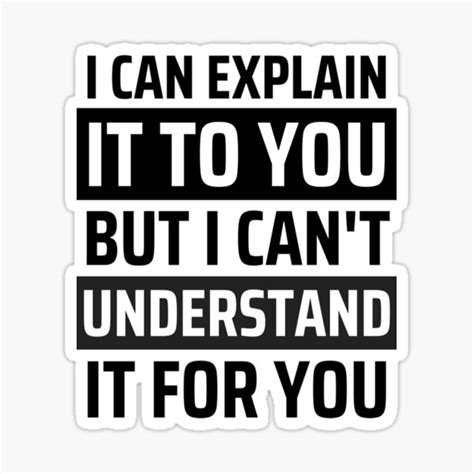 I Can Explain It To You But I Cant Understand It For You Funny Quotes