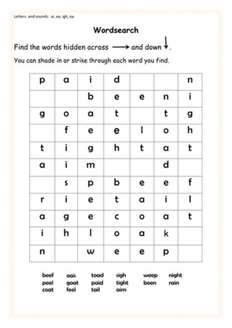 Phonic Wordsearches Inc Sets 1 To 7 Letters And Sounds Consonant