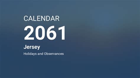 Year 2061 Calendar Jersey
