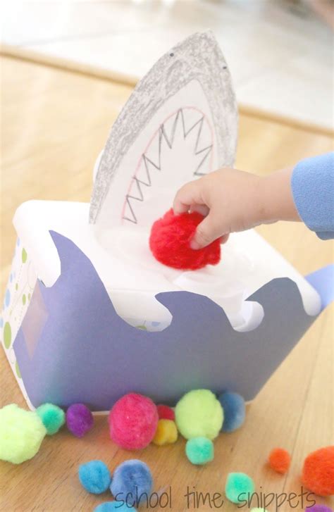 Feed The Shark Fine Motor Activity For Kids Fine Motor Activities For