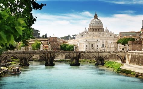 St Angelo Bridge Rome Wallpaper Nature And Landscape Wallpaper Better