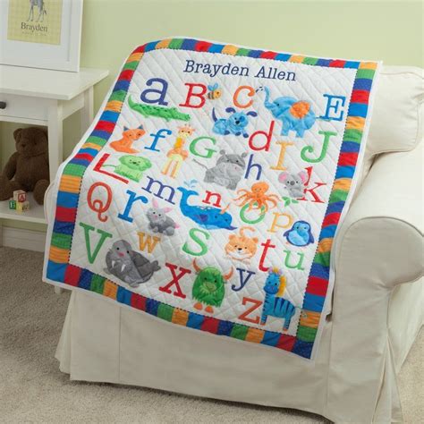 Kistner Personalized Abc Quilt Plush Baby Blankets Best Baby Blankets