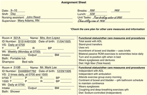 Adl Sheets Printable Free Printable Cna Daily Assignment Sheets 10