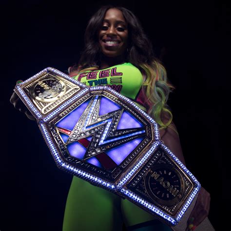 Naomi Shows Off The Glowing SmackDown Women S Championship WWE Com