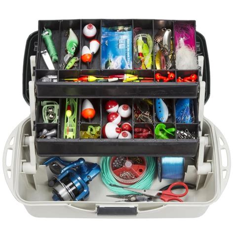 Leisure Sports 2 Tray Fishing Tackle Box Craft Tool Chest And Art