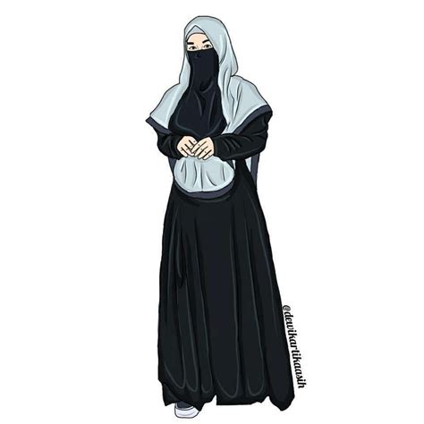 Gambar Kartun Muslimah Cantik Wanita Bercadar Kartun 960x960